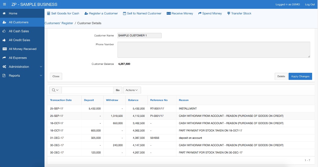 Customer Account Statement Customer Account Statement